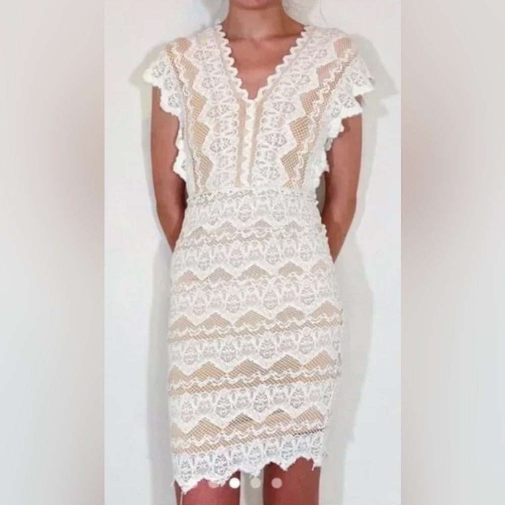Nightcap by Carisa Rene Antoinette Dress in Crème - Size 2 (S)
